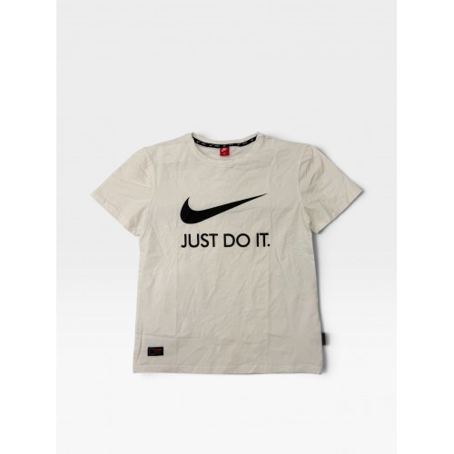 Nike Sportswear Just Do It. T-Shirt White with Black Swoosh